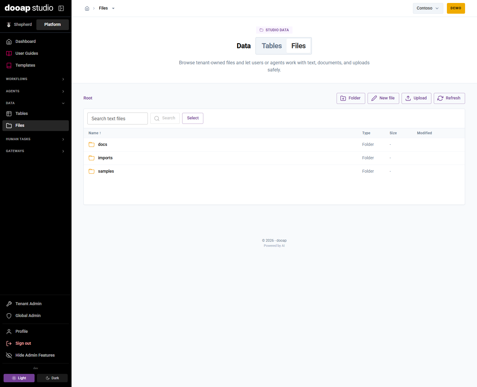 Data Files overview